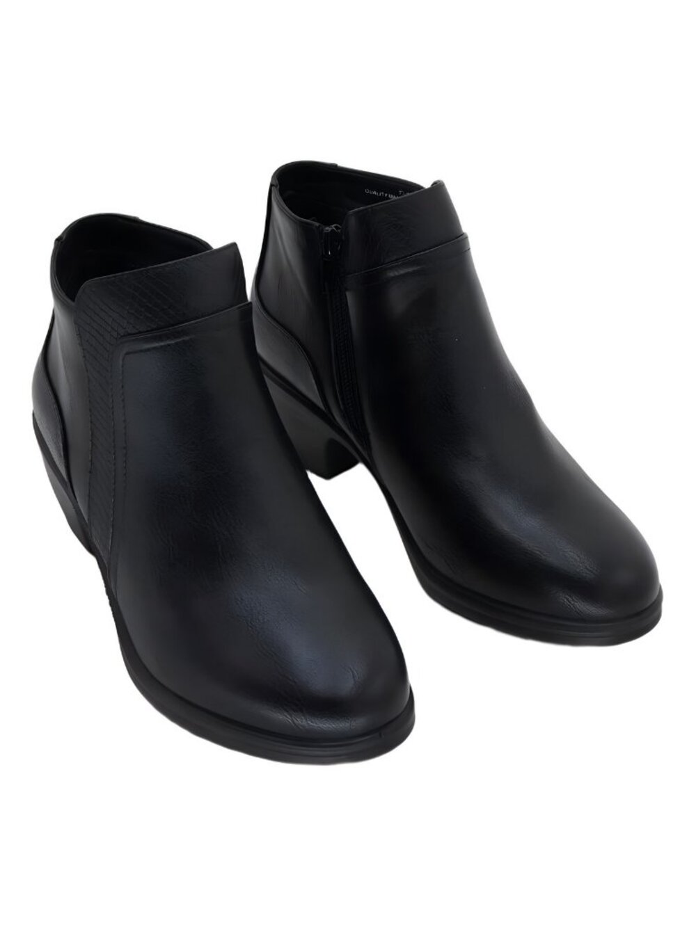 Easy Street Womens Langley Zip Ankle Boot Black Snake Size 7.5W